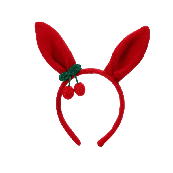 Serre-tête Décoratif Oreilles de Lapin Rouge 