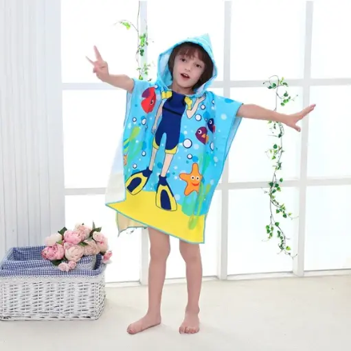 [PEL01WZ8] Cape de bain enfants Plongeur